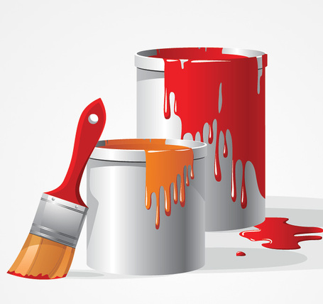 Paint Bucket u0026amp; Brush Vector Clip Art (Free)