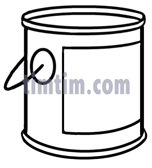 Paint Bucket Black And White  - Paint Bucket Clip Art