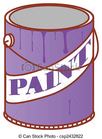 ... Paint Can - illustration drawing of a color paint can in a.