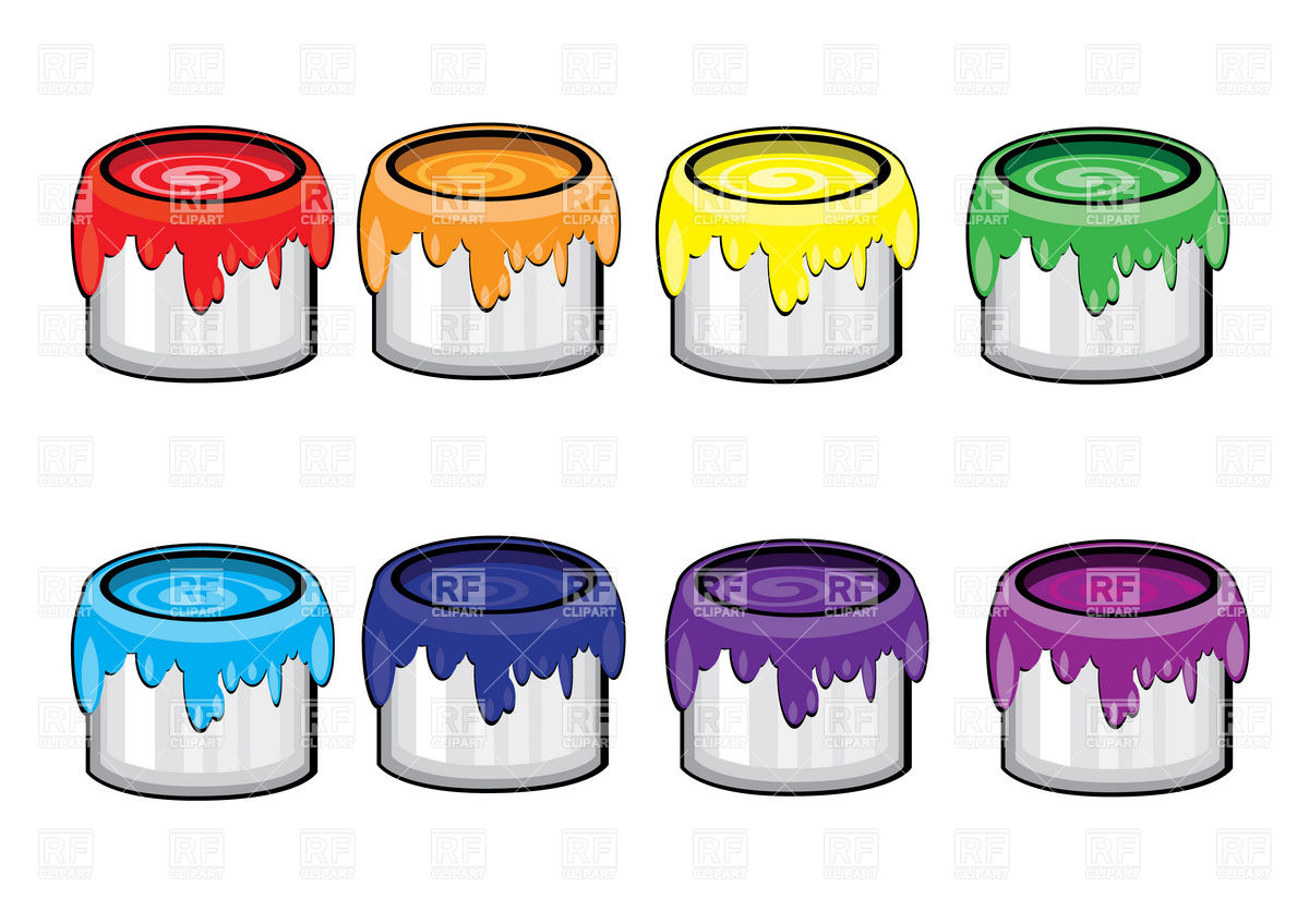 Paint Cans 8060 Objects Download Royalty Free Vector Clipart Eps