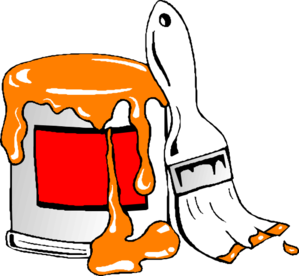 Spilled Paint Can Clipart. A 