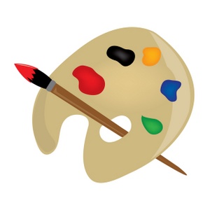 Paintbrush And Palette Clipart .