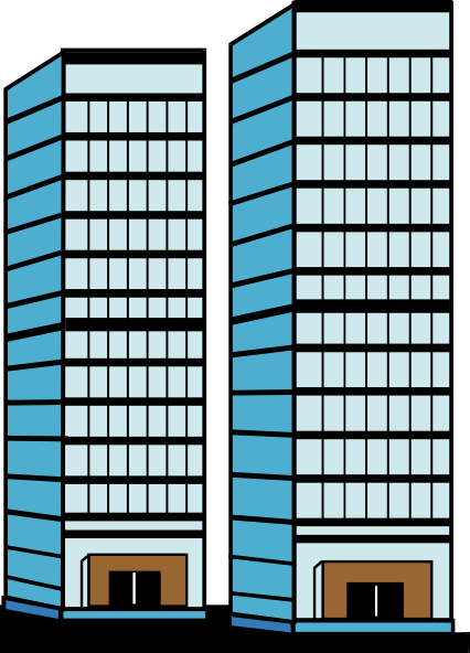 Pair Of Skyscrapers Clip Art