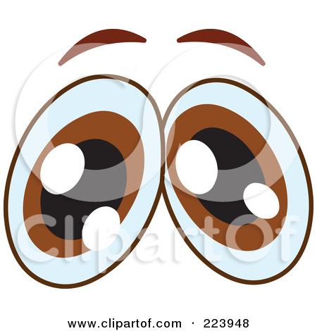 Pair Of Worried Brown Male Ey - Brown Eyes Clipart