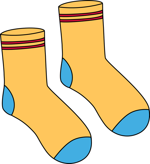 Pair of Yellow Socks - Socks Clip Art