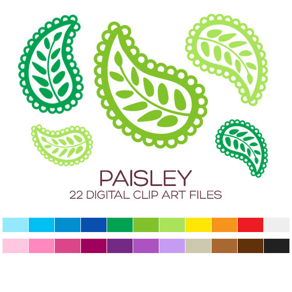 Paisley Clipart for Personal  - Paisley Clipart