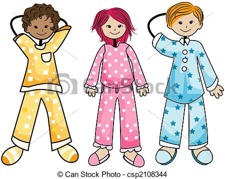 ... Girls in pajamas at slumb