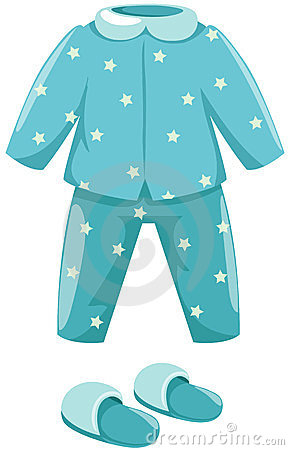 Pajamas Clip Art. Ilustraci N De Pijamas Aislados Con El Deslizador En El Fondo Blanco