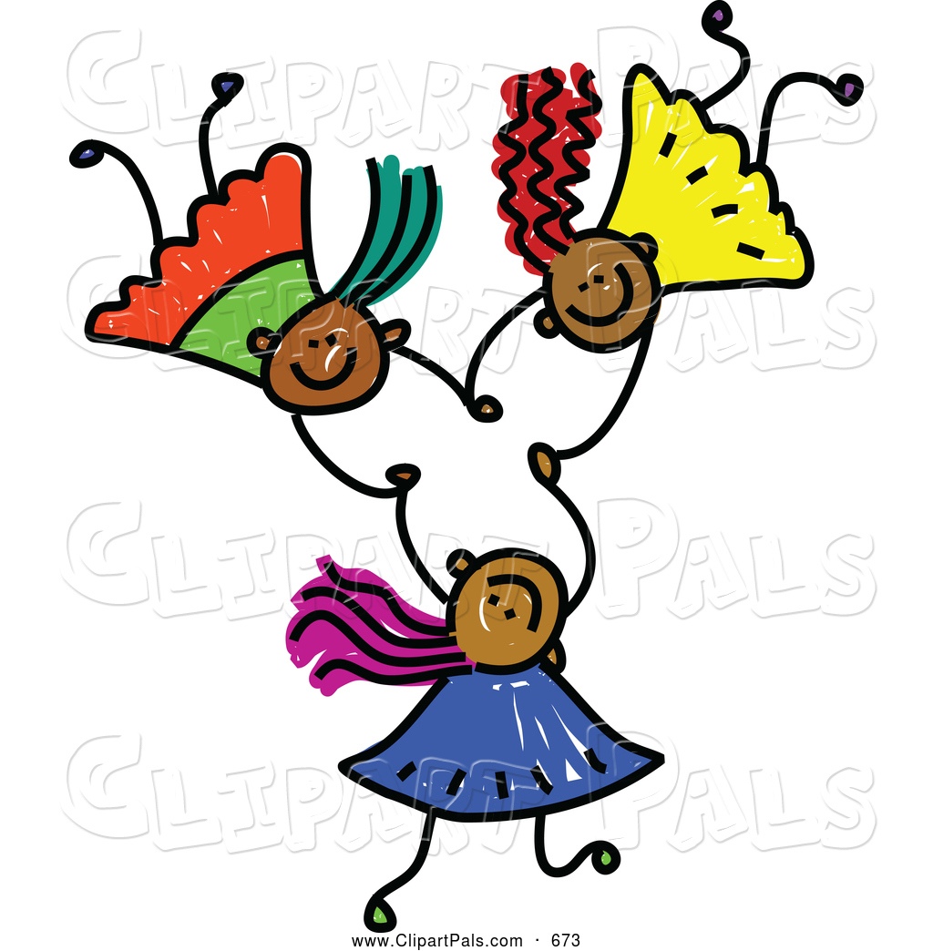 Pal Clipart Of A Childs Sketc - Friends Holding Hands Clipart