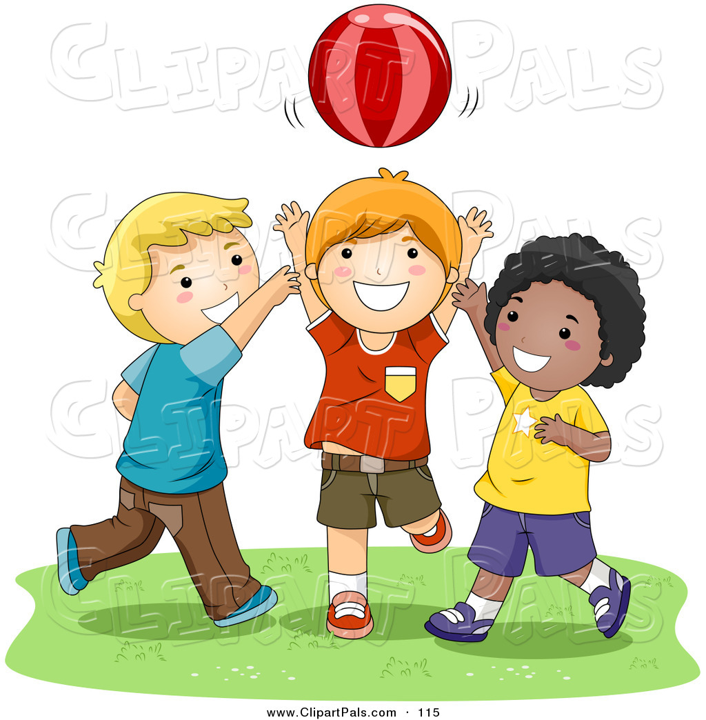 Pal Clipart Of A Trio Of Happ - Playing Clipart