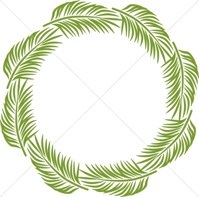 Palm Circle - Palm Branch Clip Art