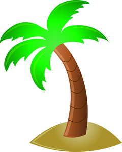 palm tree beach clipart