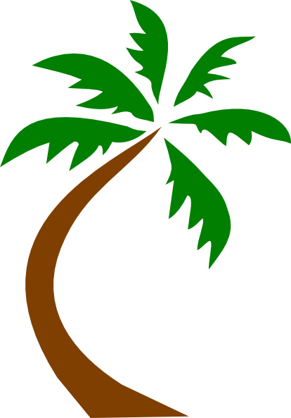 Palm tree clip art transparent background free