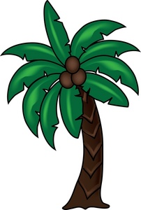 Palm Tree Clipart Image Tropi - Coconut Tree Clip Art