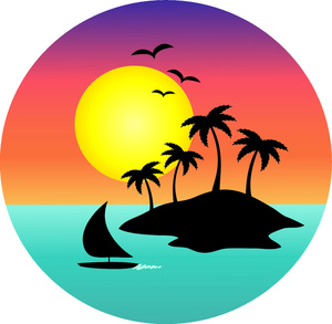 Palm Tree Sunset Clipart Clip - Sunset Clip Art