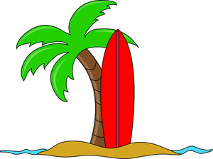 Palm tree surfboard clipart clipart kid