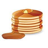 Pancakes And Sausage Clip Art Vector Pancakes With Maple