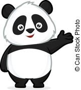... Panda in welcoming gesture - Clipart picture of a panda.