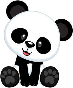 Panda on pandas panda bears a - Panda Clipart