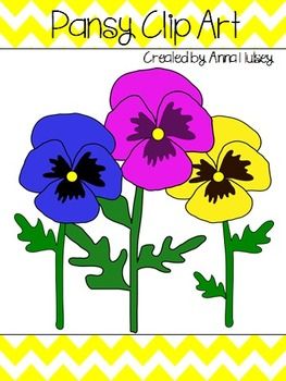Pansy Clip Art (Commercial Use)