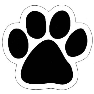 Clipart panthers paw print ..