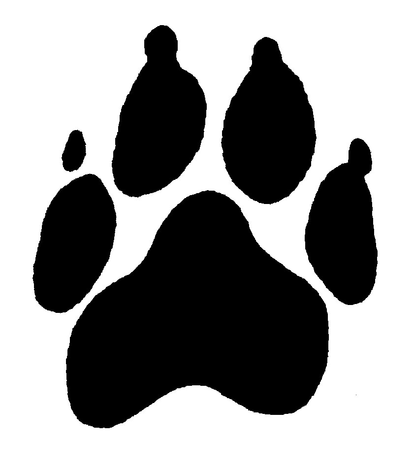 Panther Clipart - Dog Print Clip Art