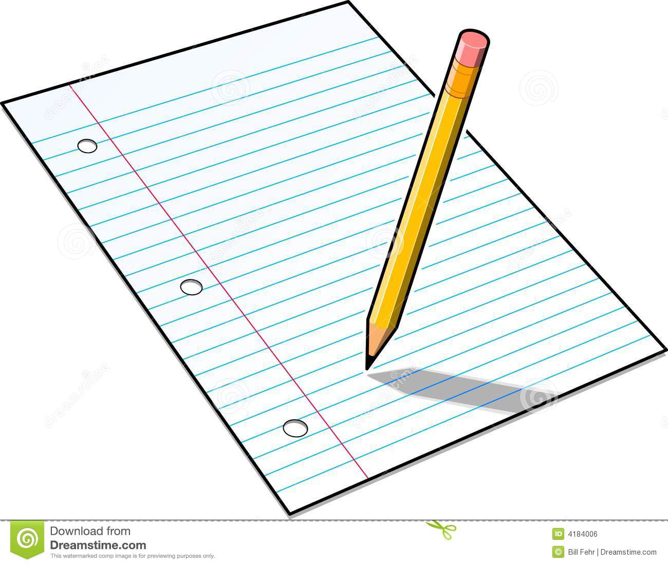 Cute Paper And Pencil Clipart