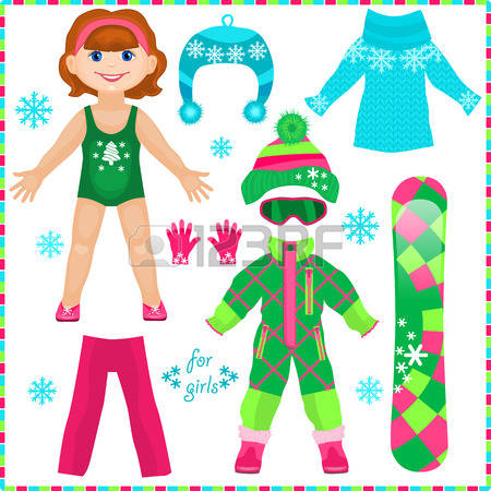 paper doll: Paper doll with a - Paper Doll Clipart