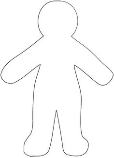 Paper Doll Template On Pinter - Paper Doll Clipart