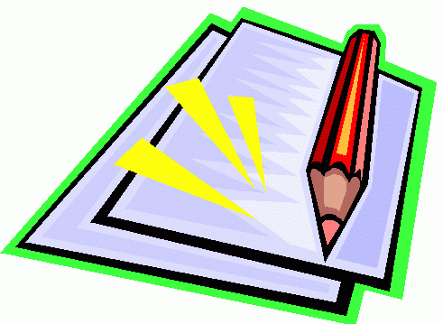 pencil and paper clipart