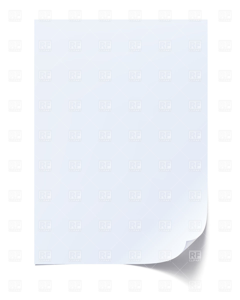 Blank paper sheet falling dow
