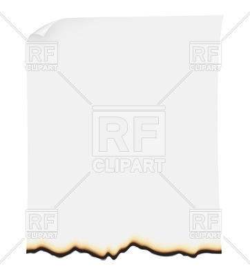 Burning paper sheet, 24969, d - Paper Sheet Clipart
