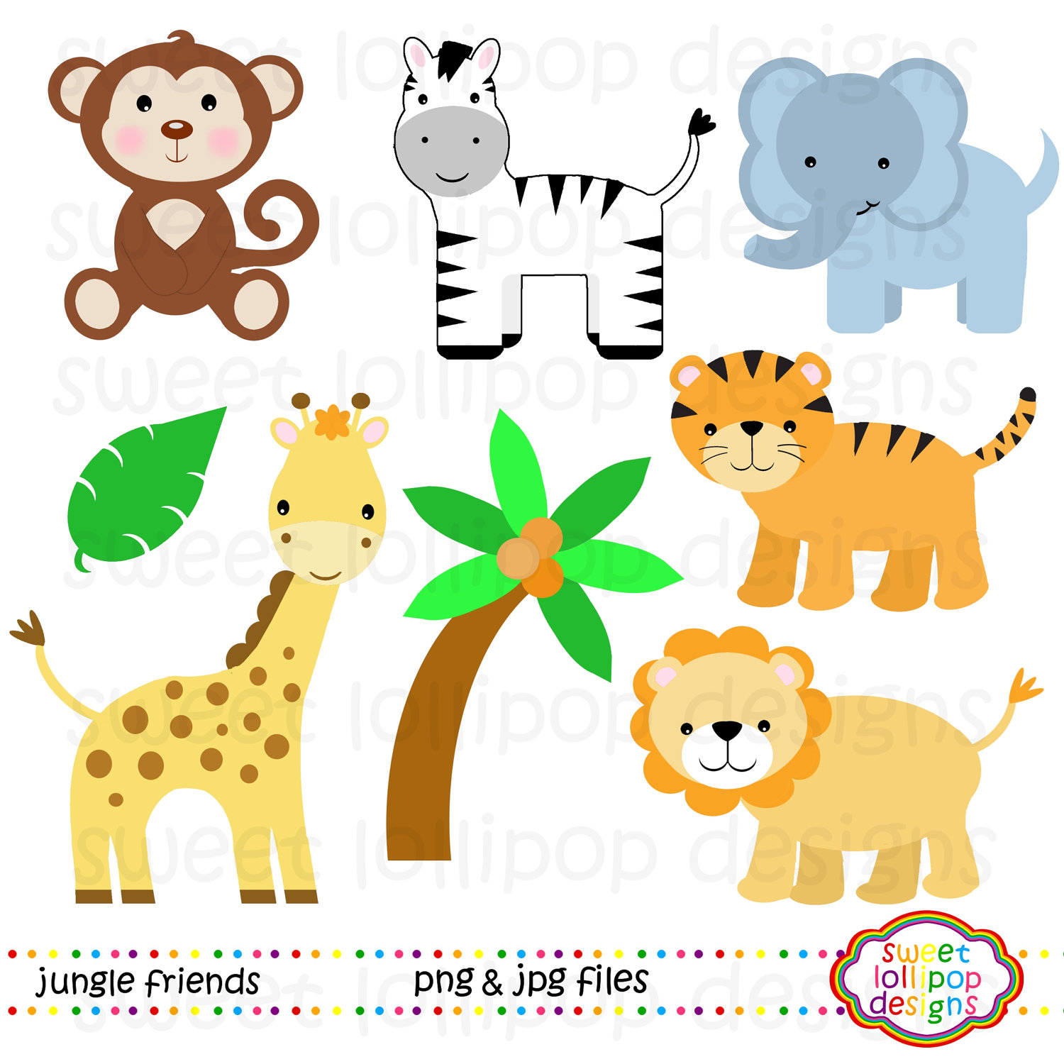 Paper Size Zoo Border Clipart - Clipart Zoo Animals