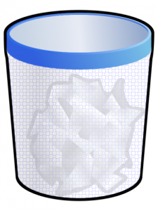 Paper Trash Can - Trashcan Clipart