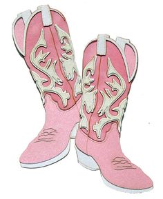 Paper wizard travel collection die cuts cowboy boots black clipart