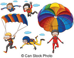 parachute icon Clipartby file4041/74; Parachute - Illustration of many people doing parachutes