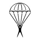 parachute jumper; parachute icon ...