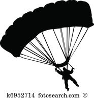 parachutists - vector