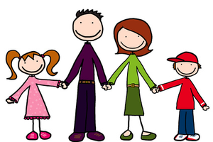 Parents Clip Art. Cartoon Family Holding Hands .