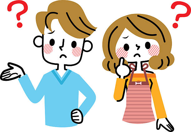 Couple expression vector art illustration