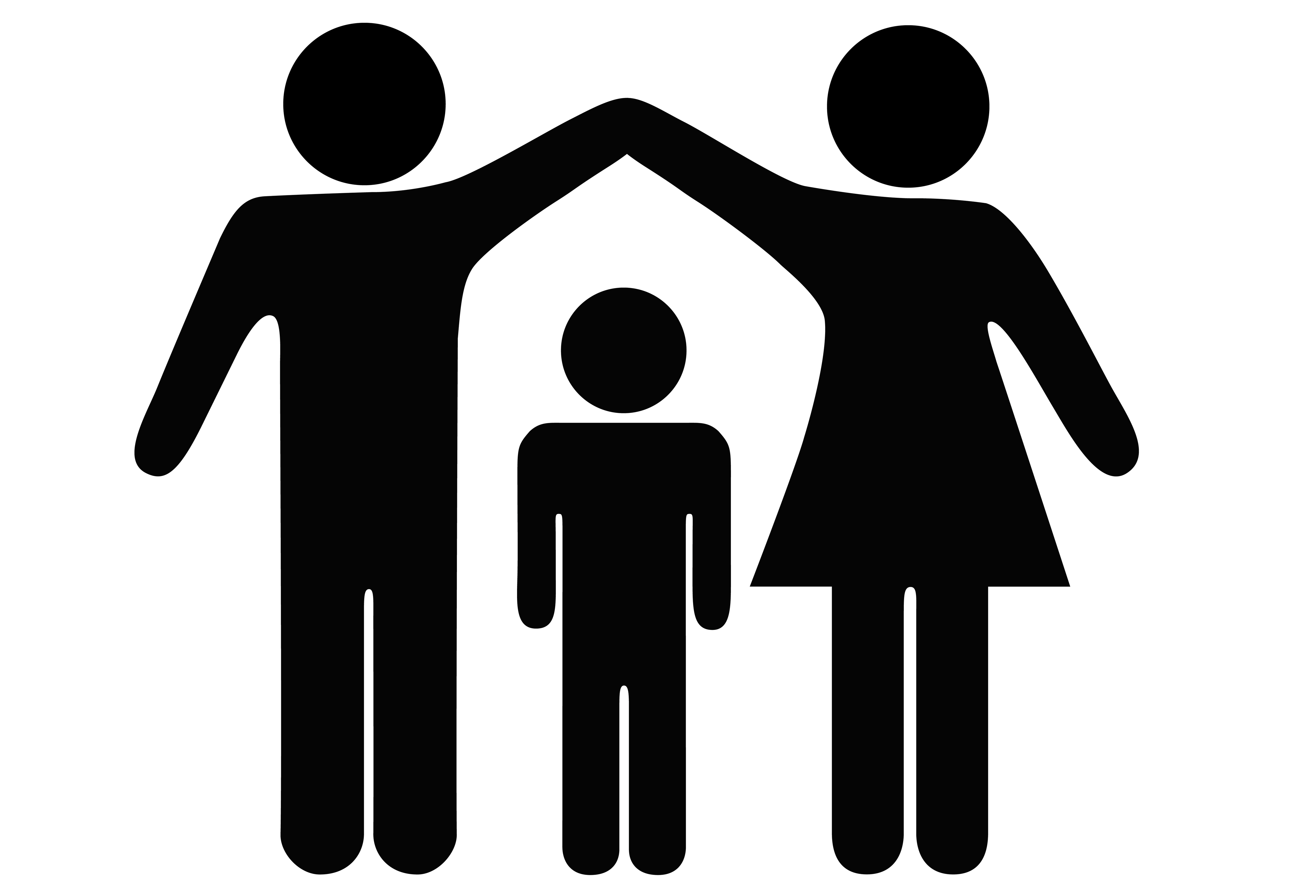 parents clipart black and whi