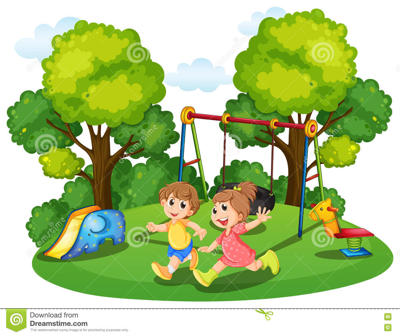 Children playing in the park 
