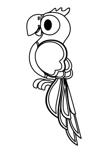 Parrot clipart black and white 4 ...