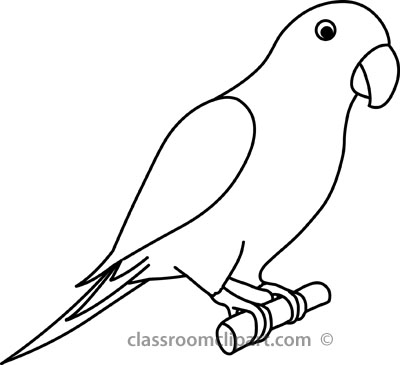 Cartoon parrot character in .