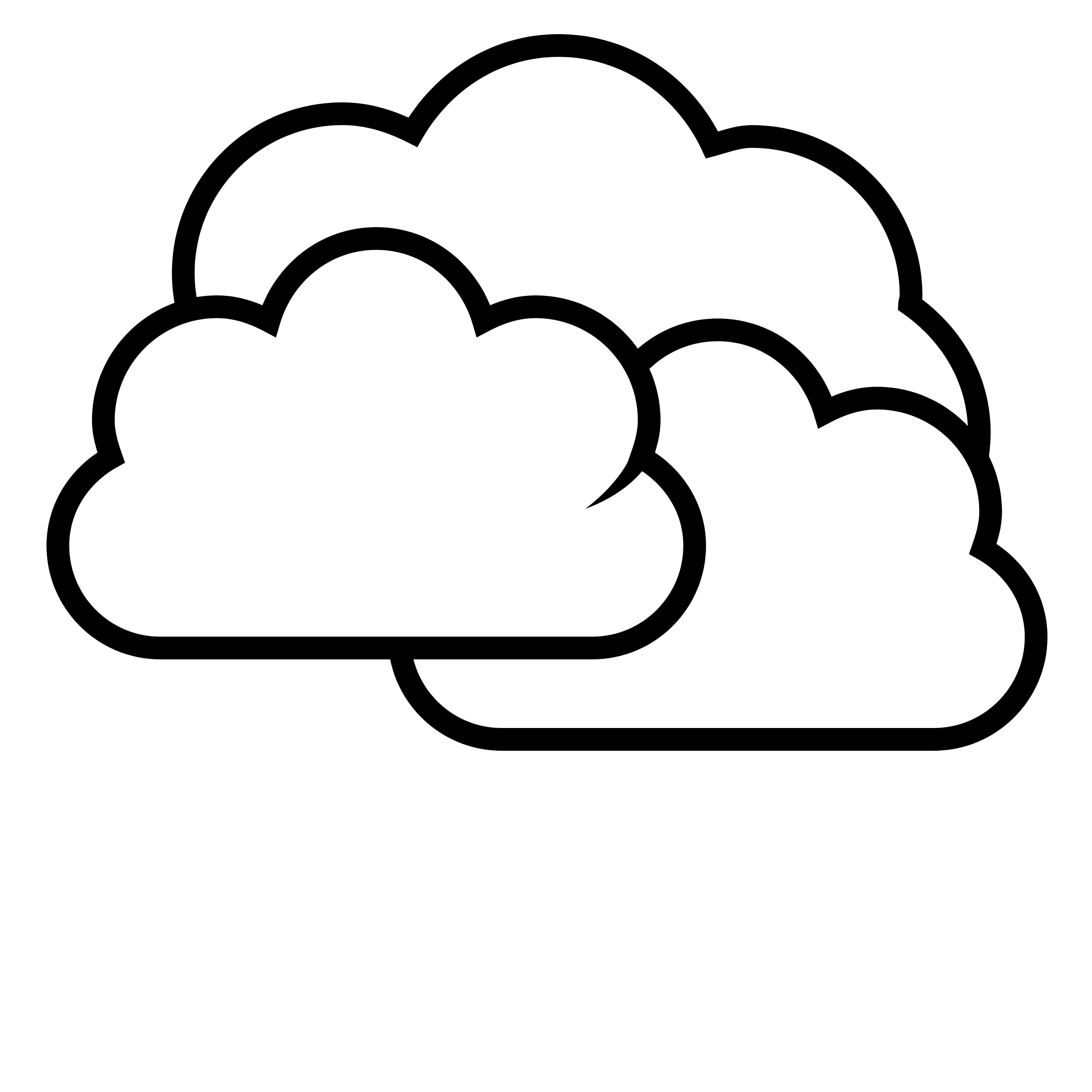 partly cloudy clipart black and white