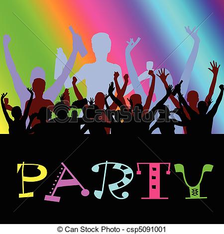 party people dancing . - Dance Party Clip Art