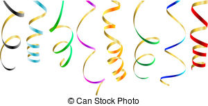... Party streamers. This image is a vector illustration and can.