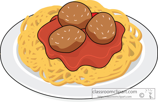 Pasta Clip Art Download. Download Plate Of Spaghetti And Meatballs