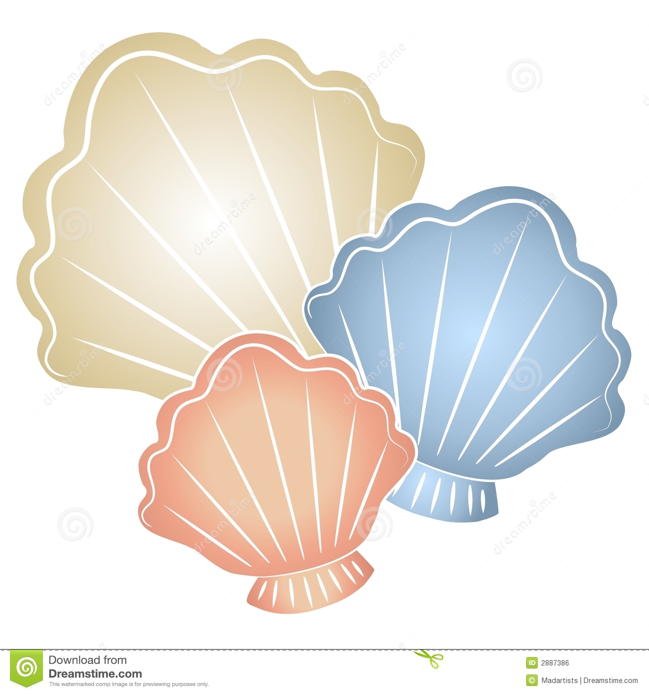 Pastel Seashells Clip Art - Shells Clipart