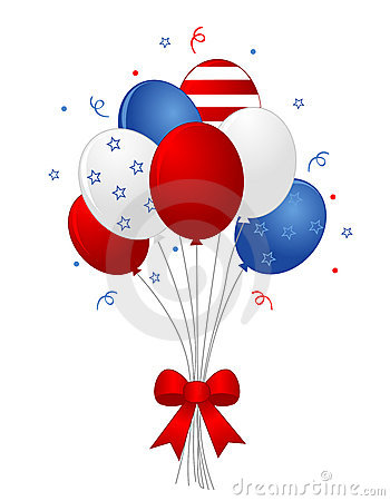 Patriotic Balloons Royalty Cl - Patriotic Clip Art